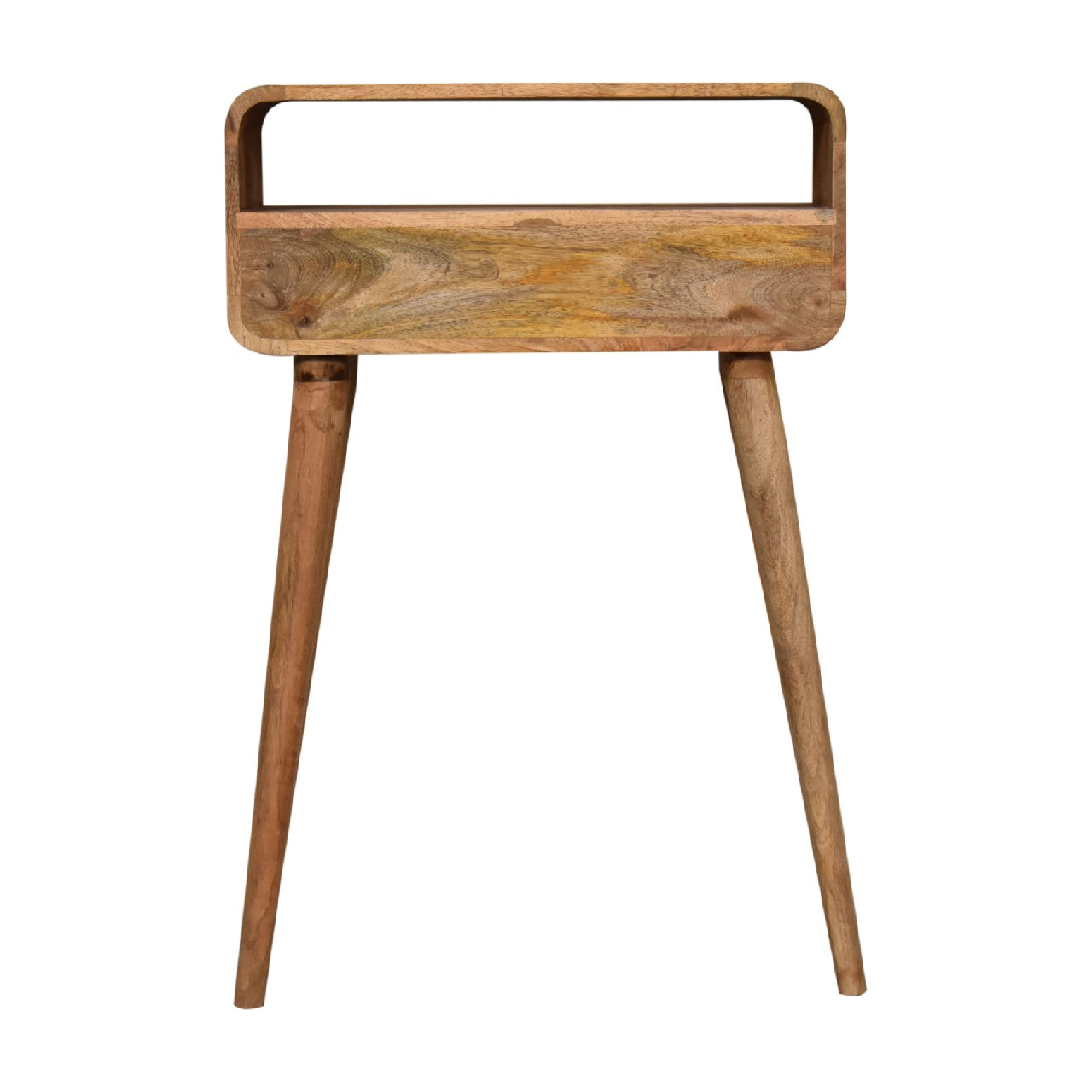 Oak-ish Console Table Mini Curved