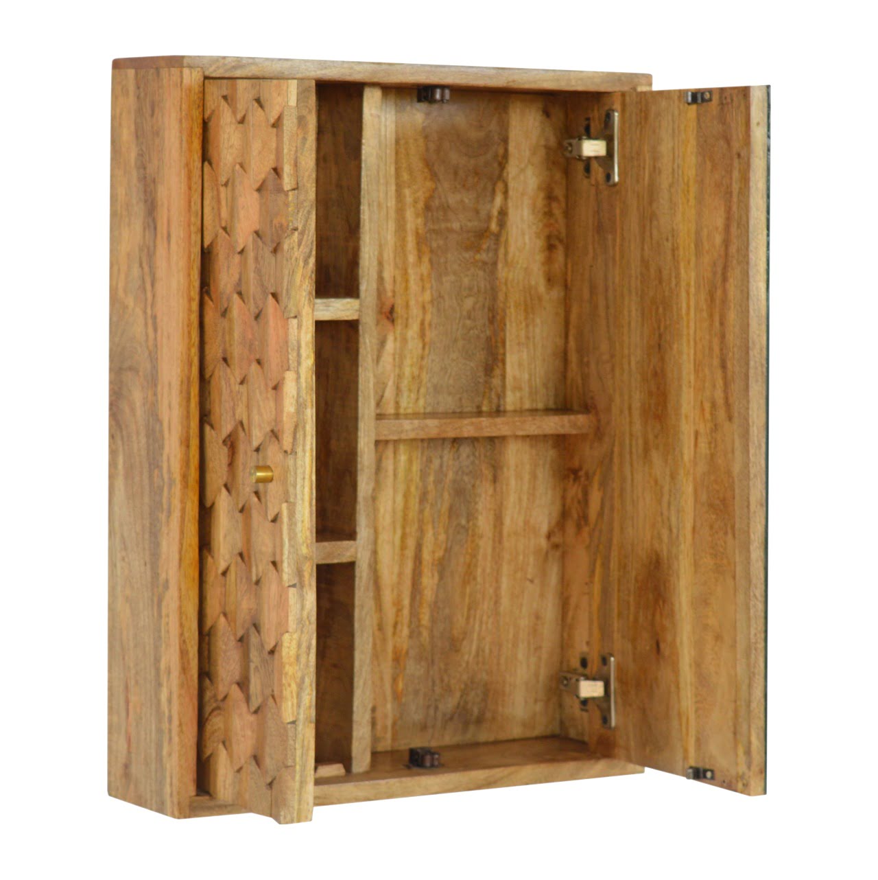 Mirror Cabinet - Pineapple Carved