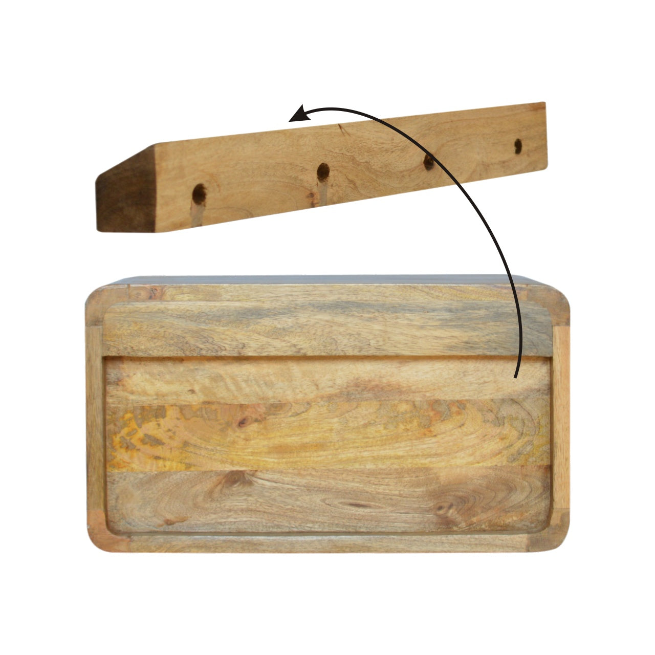 Floating Bedside Curve Open Slot
