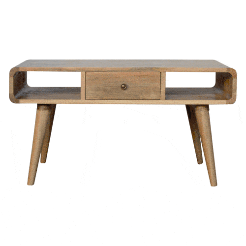 Oak-ish Coffee Table Curved