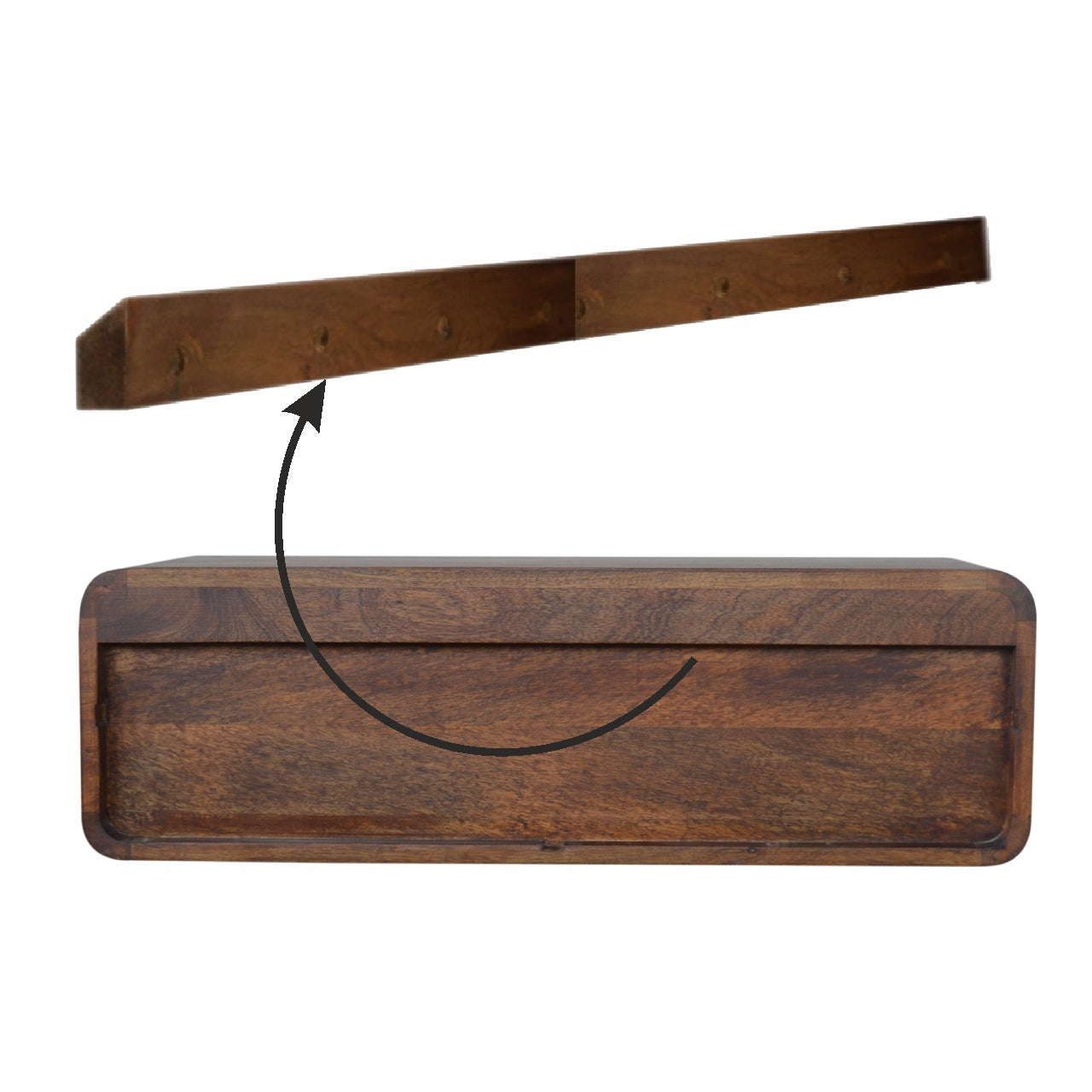 Floating Console Chestnut Open