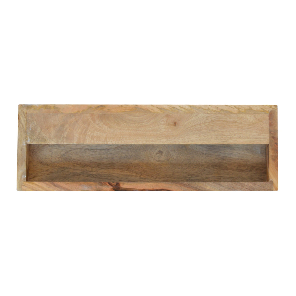 Floating Bedside - Line Carved