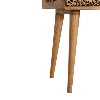 Leopard Footstool Velvet Tray Style