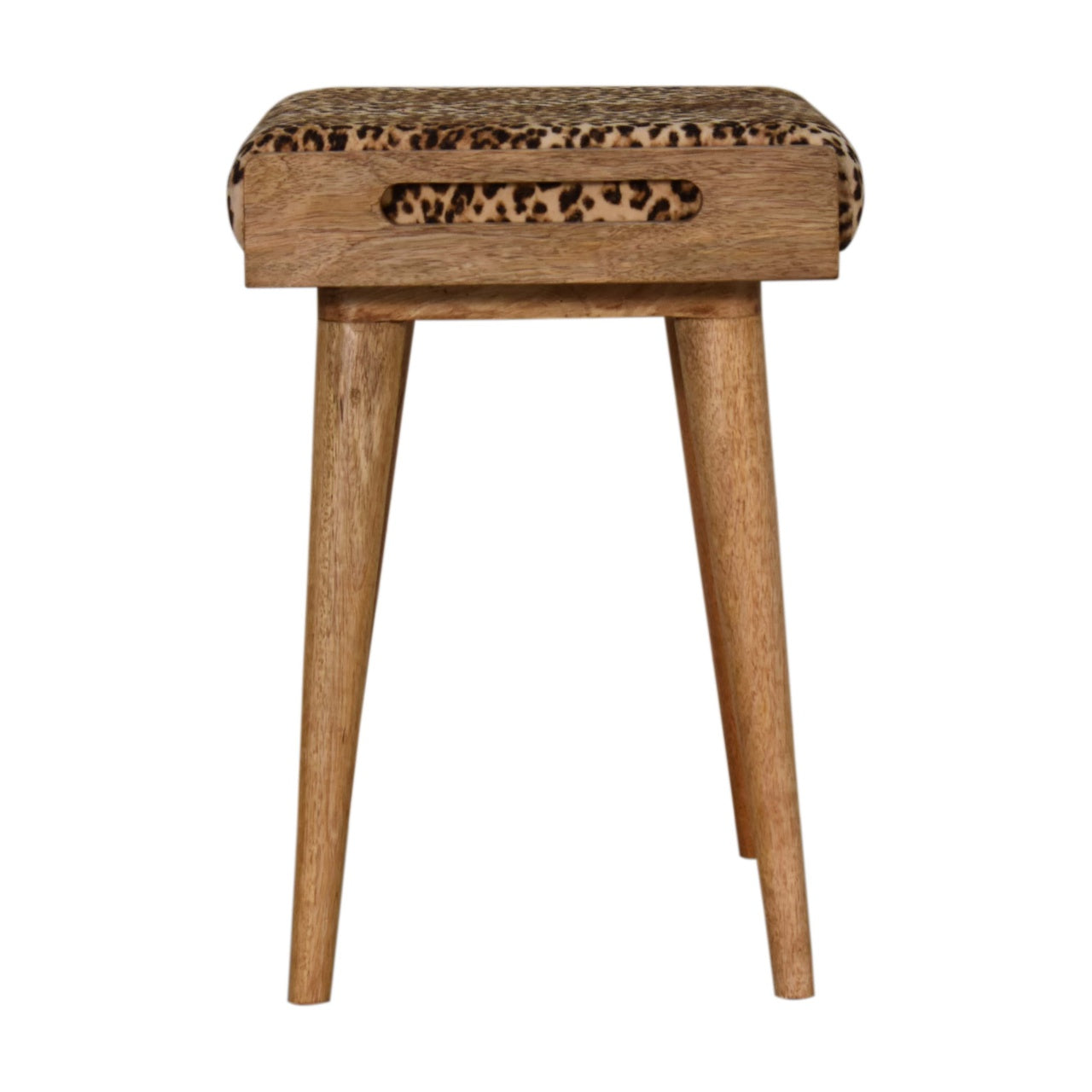 Leopard Footstool Velvet Tray Style