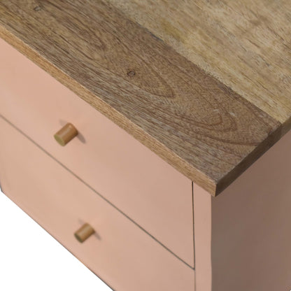 Bedside Blush Pink Hand Painted