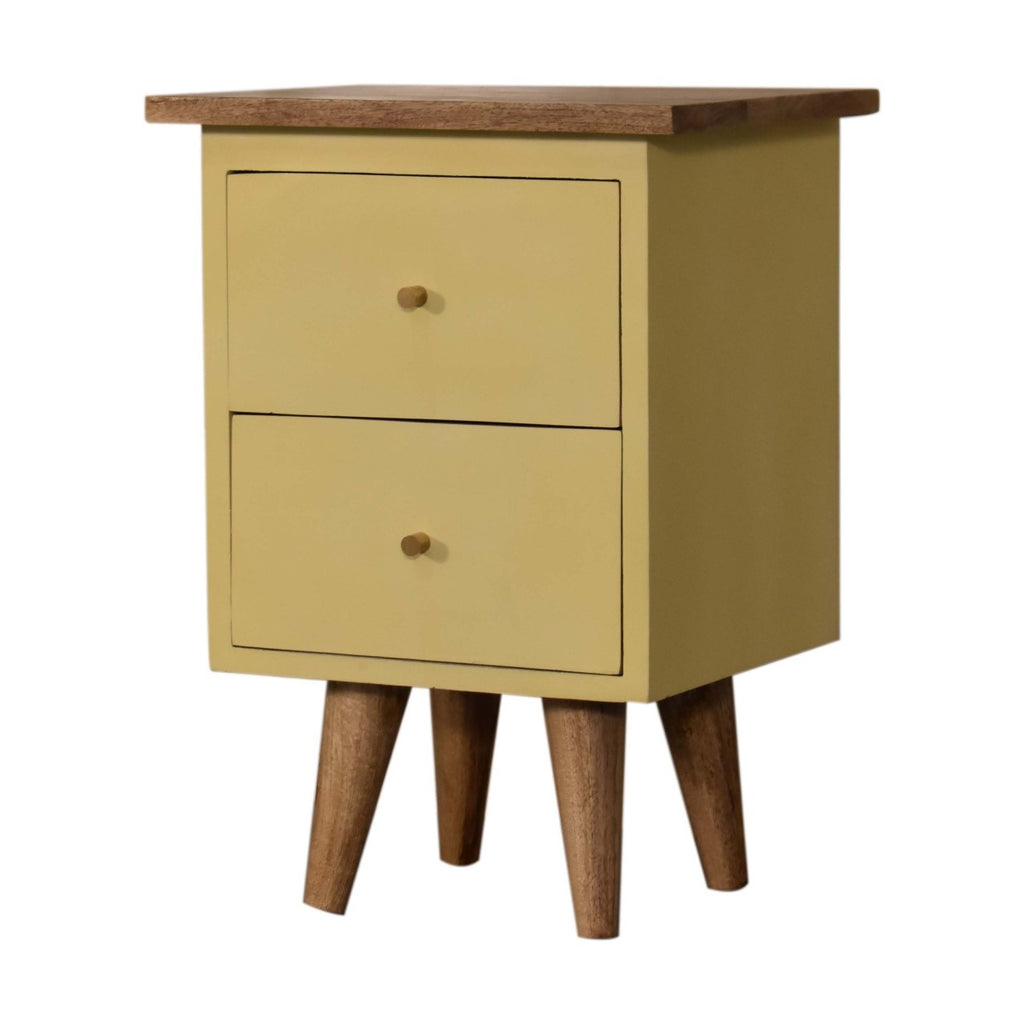 Hand Painted Bedside yellow