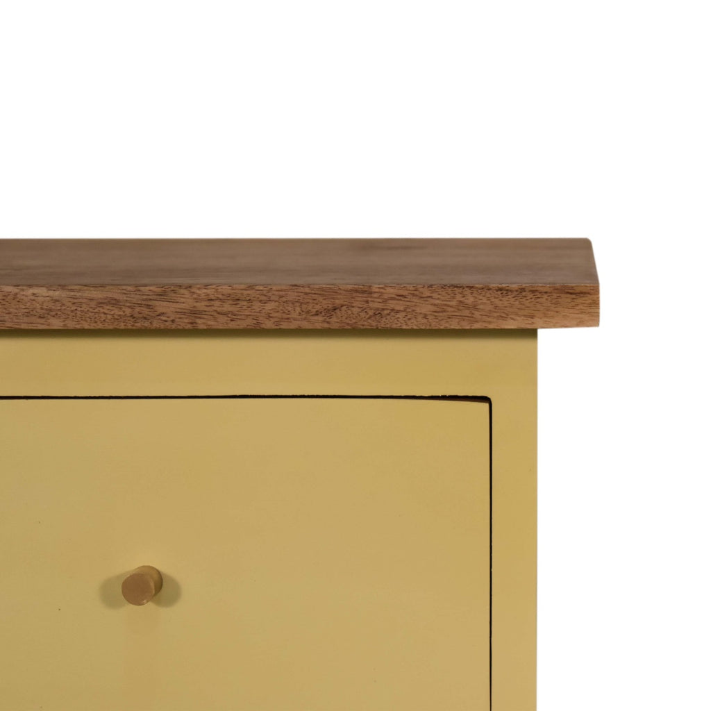 Hand Painted Bedside yellow