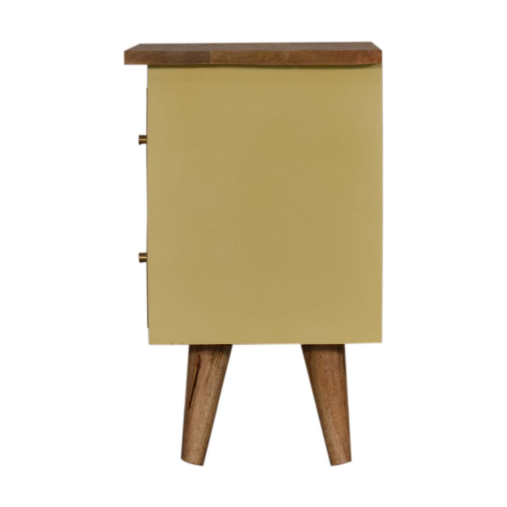 Hand Painted Bedside yellow