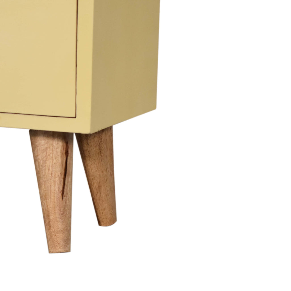 Hand Painted Bedside yellow
