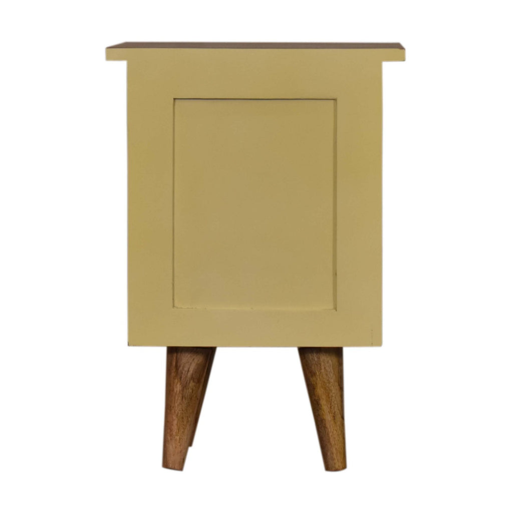 Hand Painted Bedside yellow
