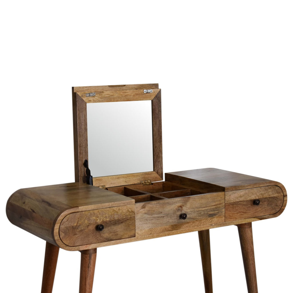 Oak-ish Dressing Table Round