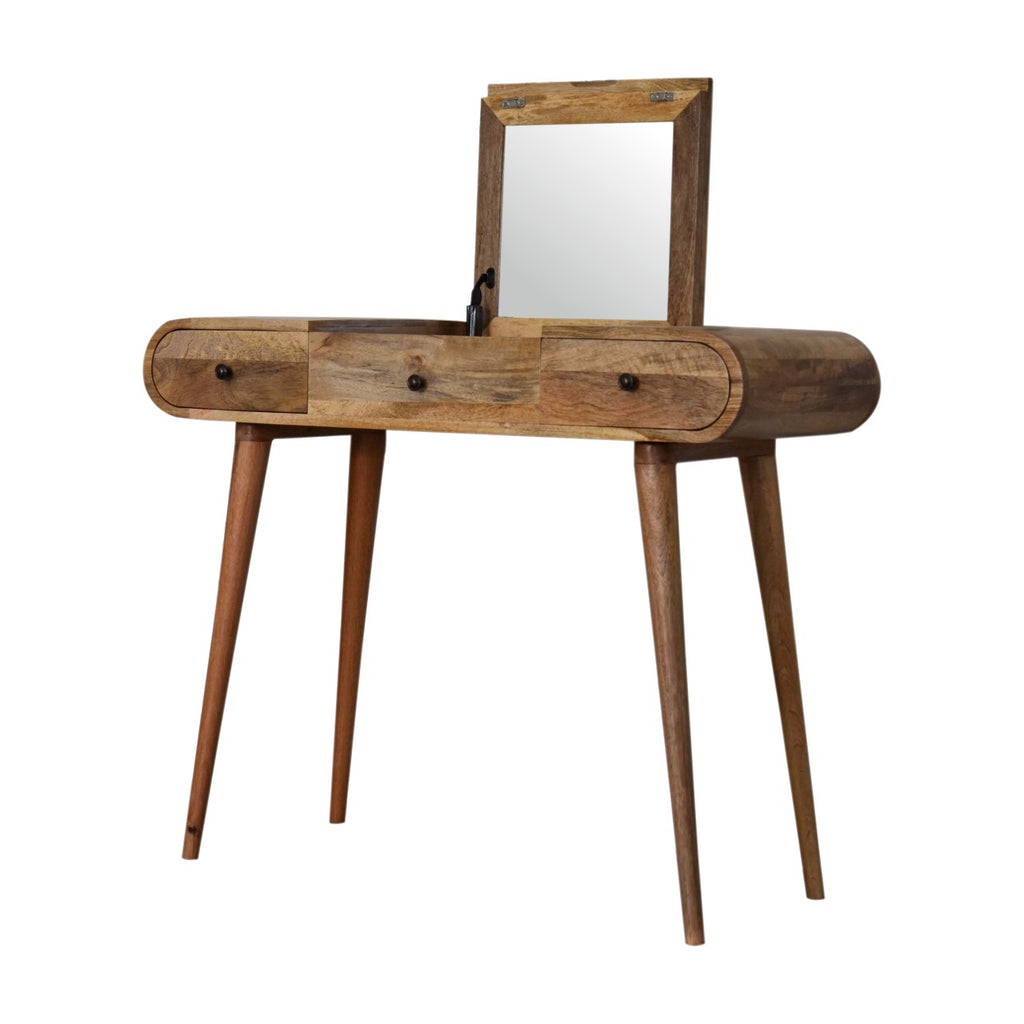 Oak-ish Dressing Table Round