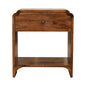 Bedside Solid Wood Newton Maple Manor bedside table in solid wood with drawer and round metal knob.
