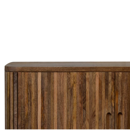 Solid wood sideboard with three drawers and two doors. handmade mango wood storage