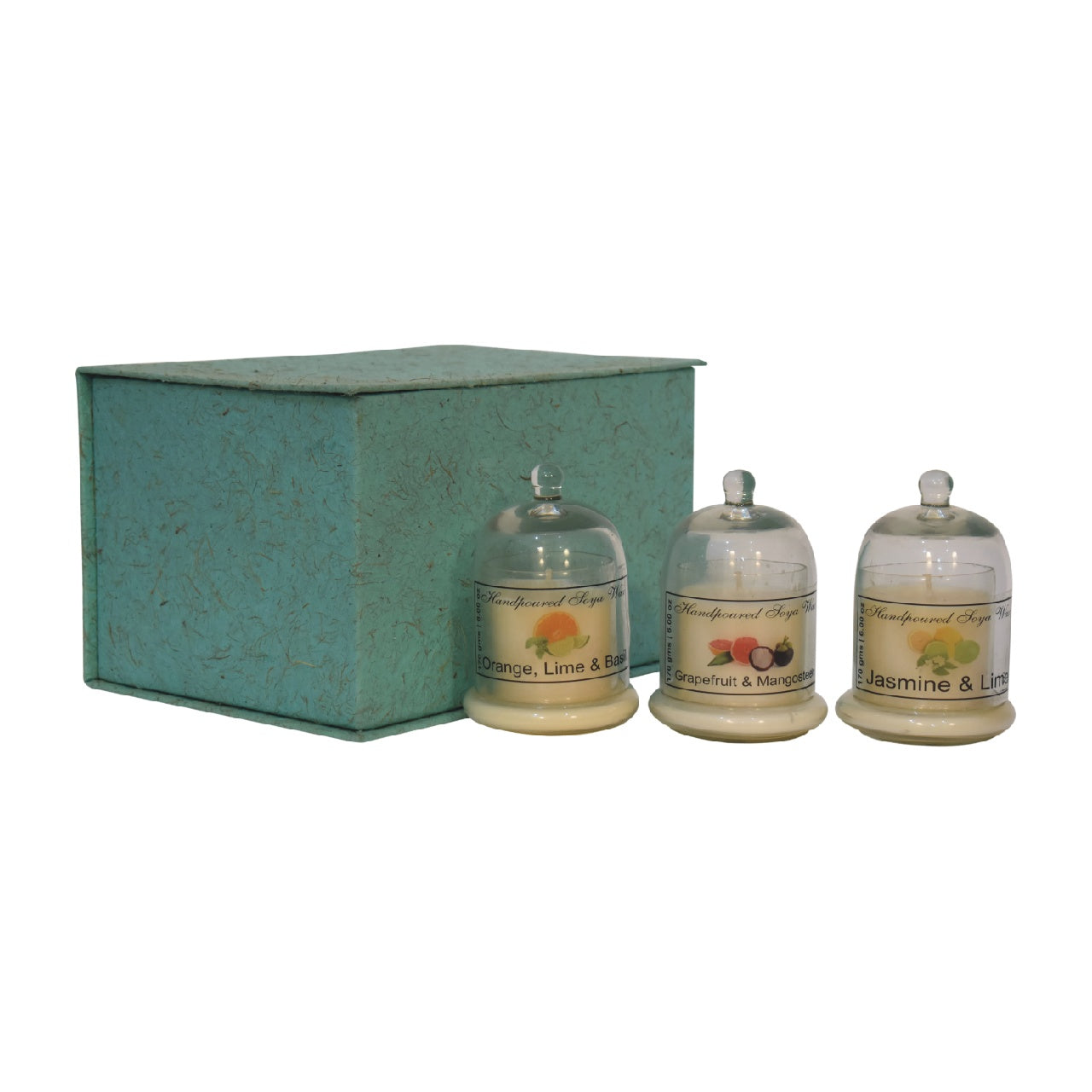 dome-shaped jars accommodate space for a candle