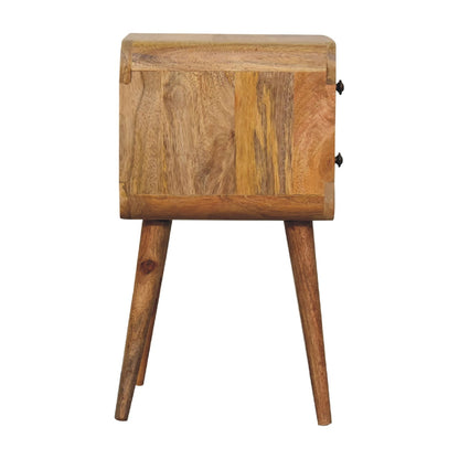 Mini Oak-ish Bedside Curved