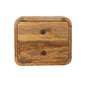 Wall mounted Bedside - Mini Curved Oak finish by Maple Manor solid wood bedside table with two drawer knobs