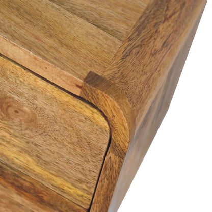 Wall mounted Bedside - Mini Curved Oak finish