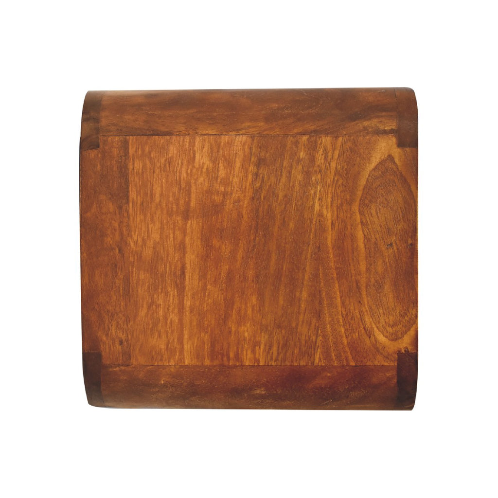 Wall mounted Bedside - Mini Curved Chestnut finish