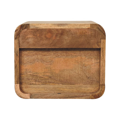 Wall mounted Bedside - Mini Curved Oak finish