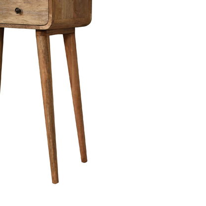 Oak-ish Console Table Mini Curved
