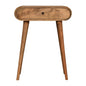 Console Table Mini London by Maple Manor in solid wood, with oval drawer front and turned legs