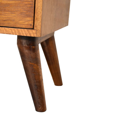 Chestnut Bedside 4 Drawer Multi