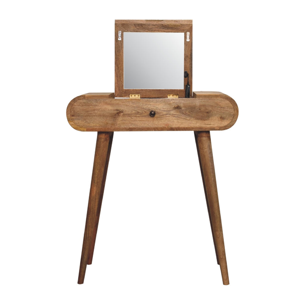 Oak-ish Dressing Table Round Mini