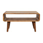 Oak-ish Media Unit Open by Maple Manor, solid wood media unit in warm oak tone with open shelf