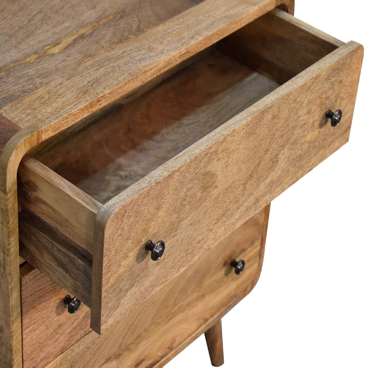 Oak-ish Chest of Drawers Mini Curved