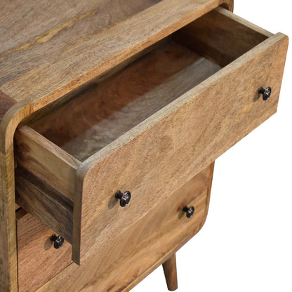 Oak-ish Chest of Drawers Mini Curved