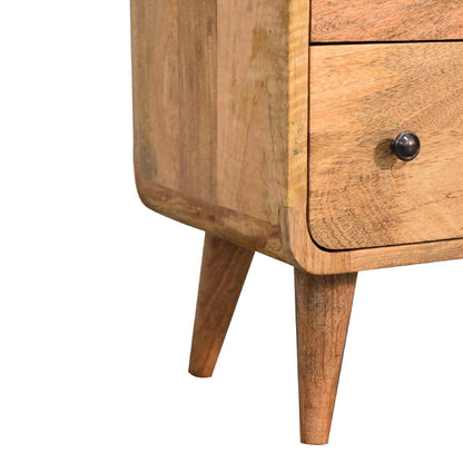 Oak-ish Chest of Drawers Mini Curved