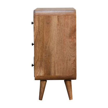 Oak-ish Chest of Drawers Mini Curved
