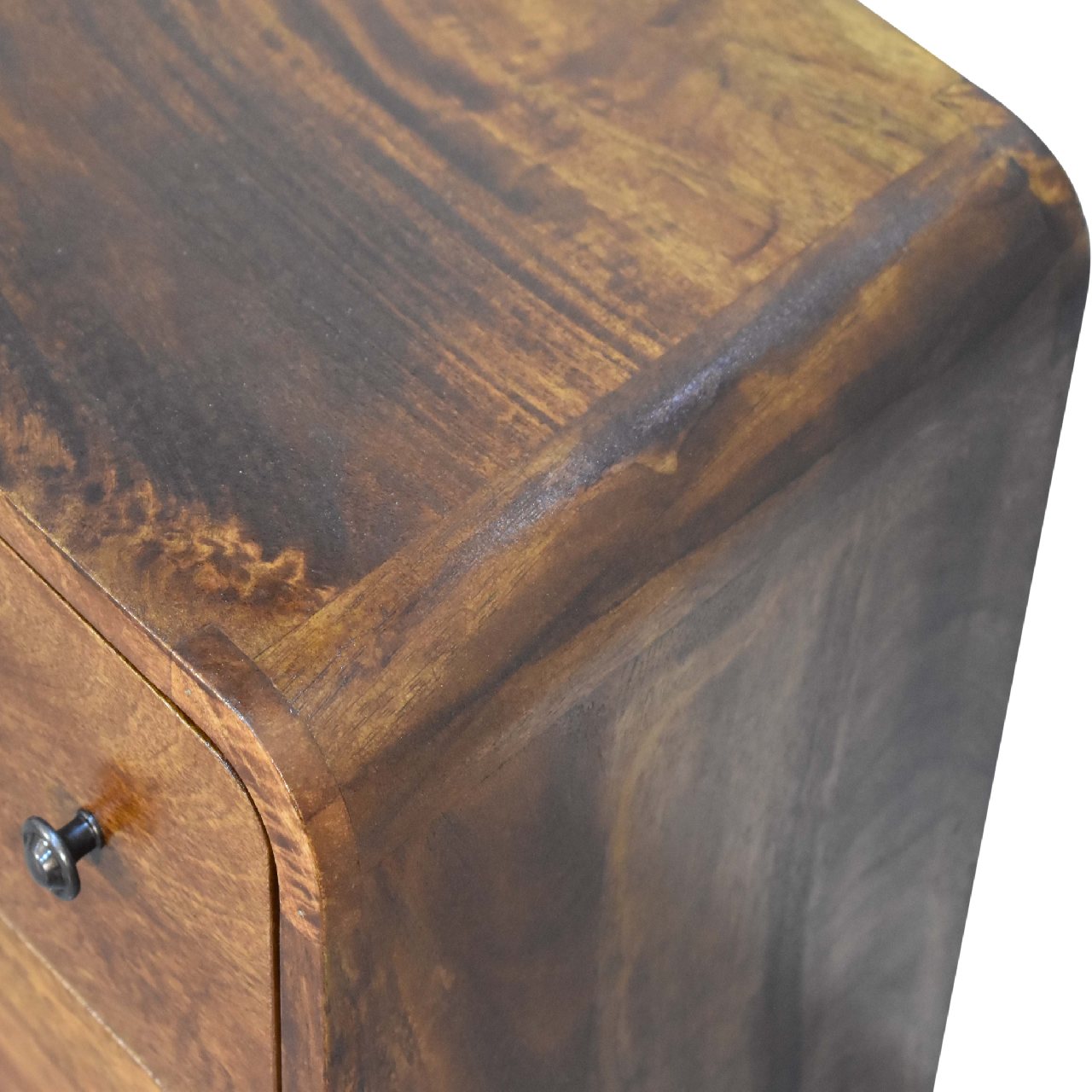 Chestnut Chest of Drawers - Mini Curved