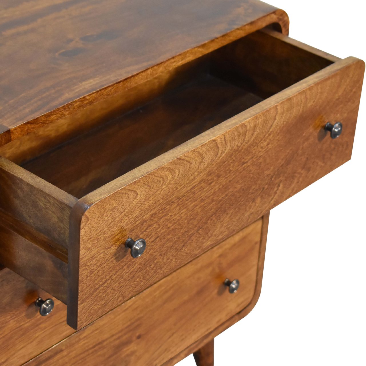 Chestnut Chest of Drawers - Mini Curved