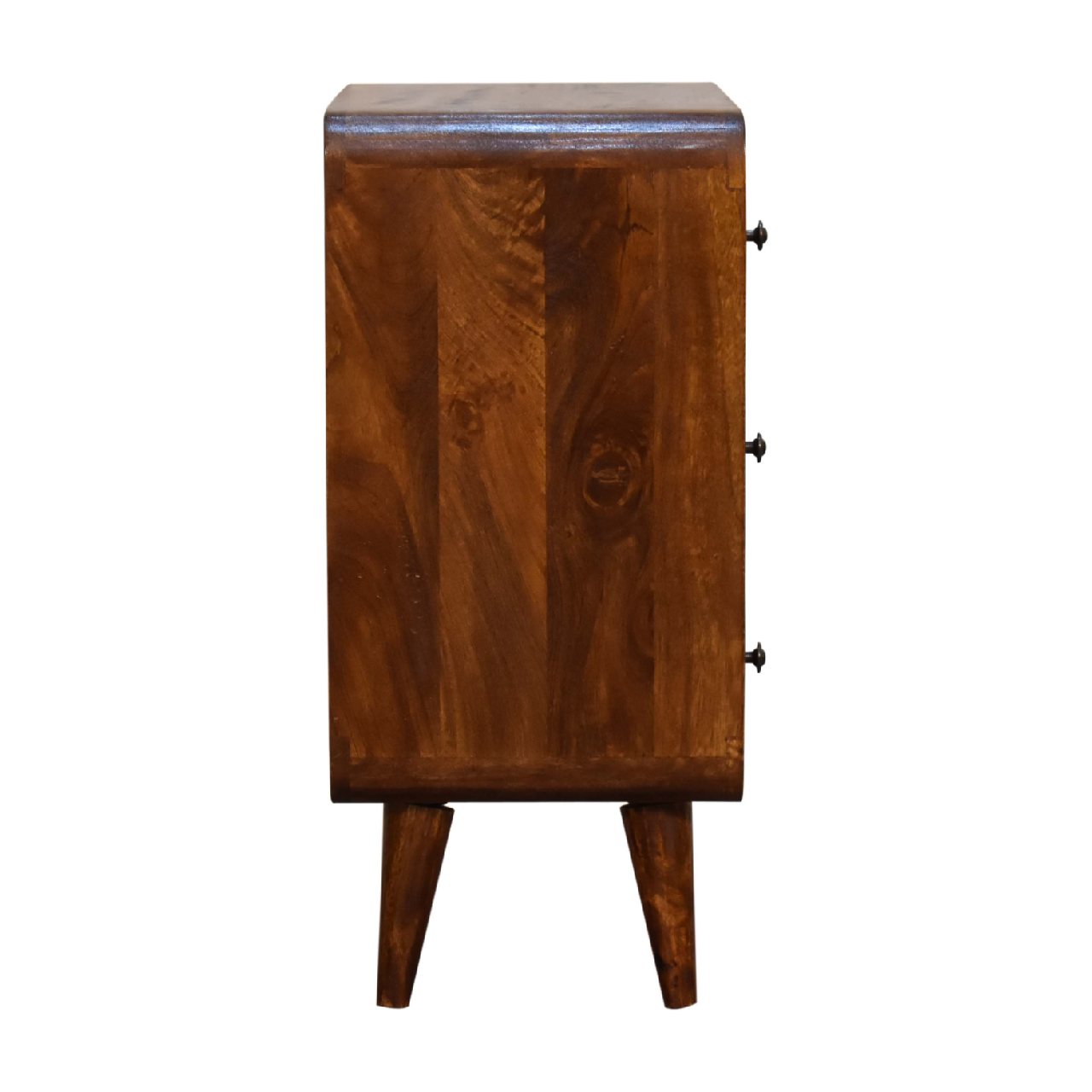 Chestnut Chest of Drawers - Mini Curved