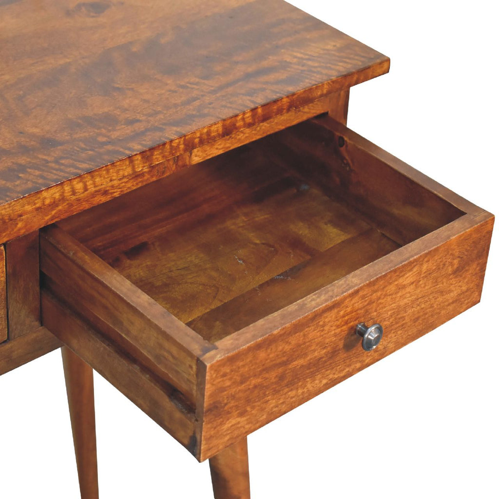 Chestnut Console Table - Large 3 Drawer