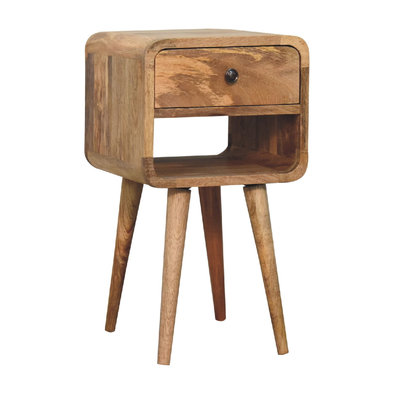 Mini Oak-ish Bedside Curve Lower