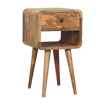 Mini Oak-ish Bedside Curve Lower
