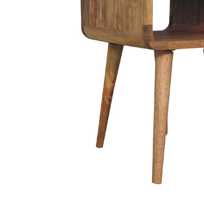 Mini Oak-ish Bedside Curve Lower