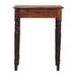 Chestnut Writing Desk Turned Leg Maple Manor writing desk in chestnut wood with turned legs and central drawer