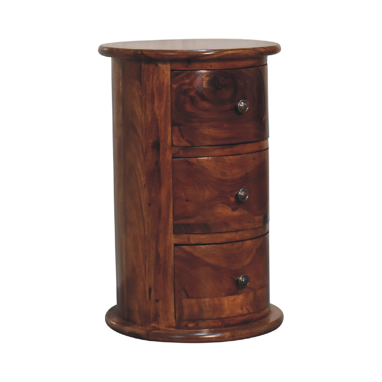 3 Drawer Chestnut Drum Sheesham