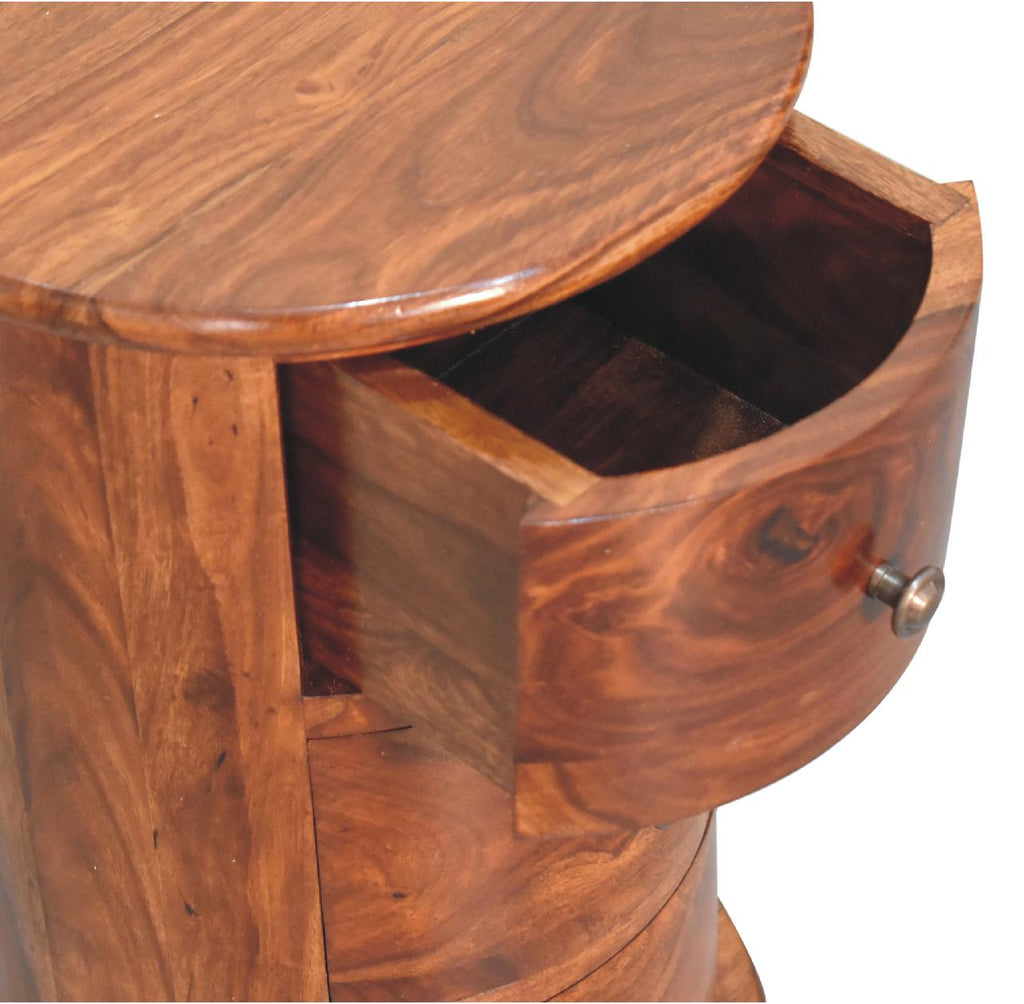 3 Drawer Chestnut Drum Sheesham