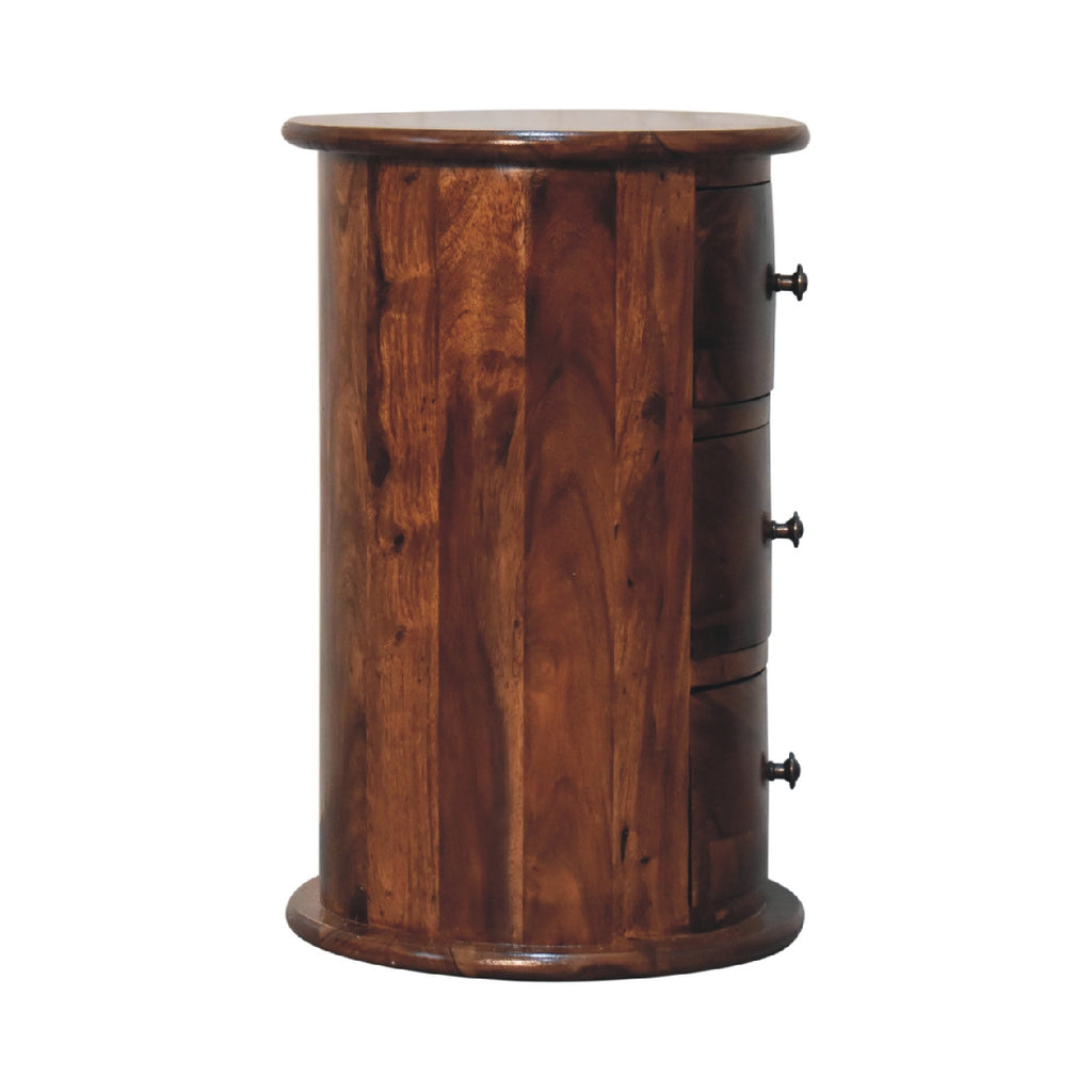 3 Drawer Chestnut Drum Sheesham