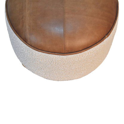 Footstool Cream Boucle Buffalo