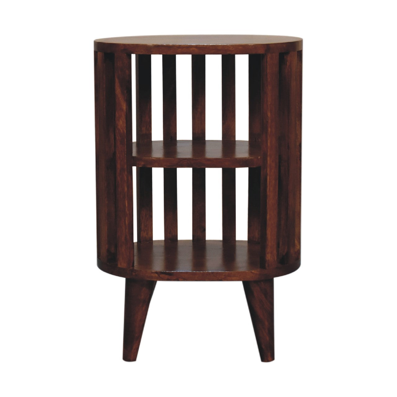 Chestnut Bedside - Ariella Double Shelf