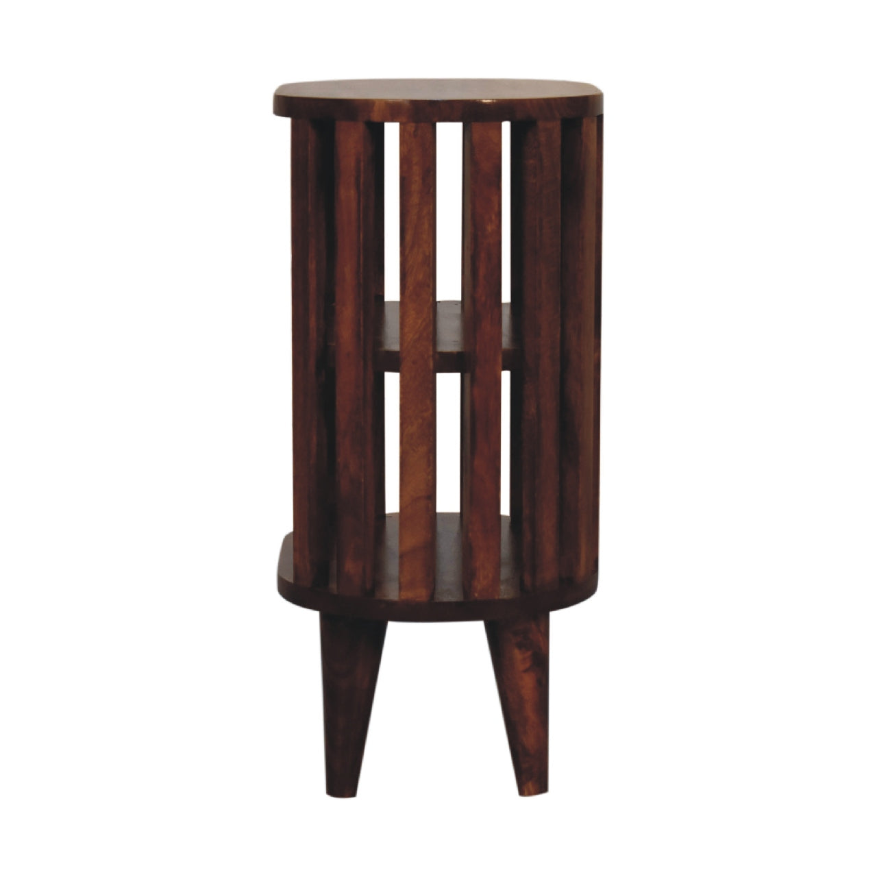 Chestnut Bedside - Ariella Double Shelf