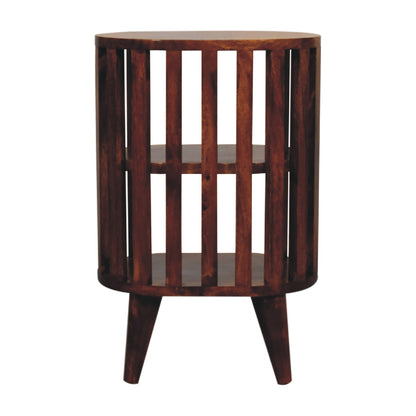 Chestnut Bedside - Ariella Double Shelf