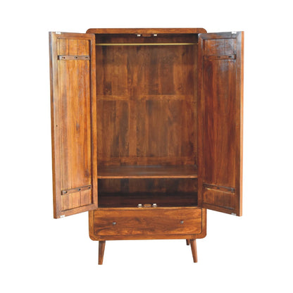 Chestnut Wardrobe - Curved