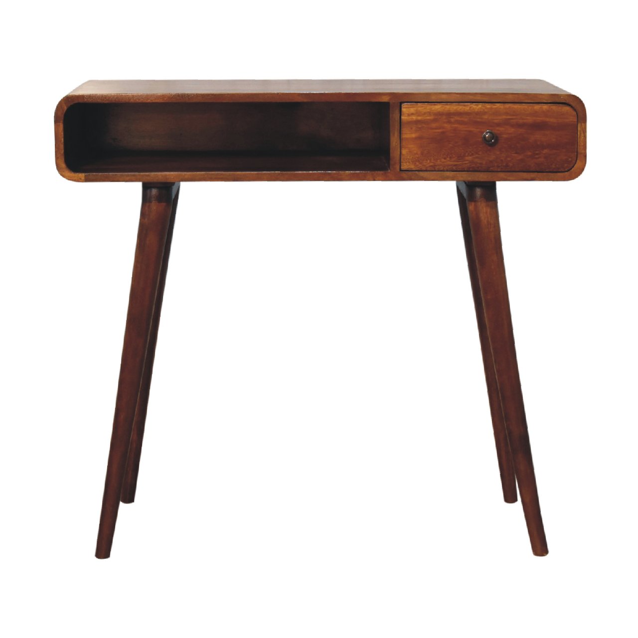Chestnut Writing Desk - Curved